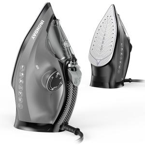 IRONDAY Steam Iron for Clothes, 1800W Cloth Iron with Ceramic Soleplate, Auto-Off, 20s Fast Heat-up,Burst of Steam, Self-Cleaning, 20.28oz Water Tank for Home Ironing