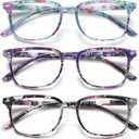 5 Pack Reading Glasses Blue Light Blocking for Women,Computer Readers with Spring Hinge (Multicolor-c7)