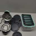 Dash MultiMaker Mini System - Compact Waffle Maker for Family Breakfasts - Removable Griddle Plates & nonstick surface - 6 Plates - Aqua