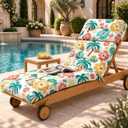 Outdoor Lounge Chair Cushions Waterproof 75.1 x 22.8 x 4.7 Green Tree, 1 Pack