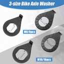 Moxweyeni 48 Pcs Bike Nuts and Safety Washers Kit M8 M9.5 M10 3 Sizes Bicycle Wheel Axle Nuts Black Silver Bicycle Hub Parts for Front Rear Wheel of City Road Mountain