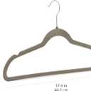 Amazon Basics Slim Velvet Non-Slip Space Saving Suit Clothes Hangers, Closet Organizer, Gray/Silver, 50-Pack
