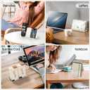 2 x KTRIO Acrylic Mail Holder, Clear Mail Organizer Countertop, Letter Envelope Holder for Desk, Mail Sorter Letter Stand for Home Office School