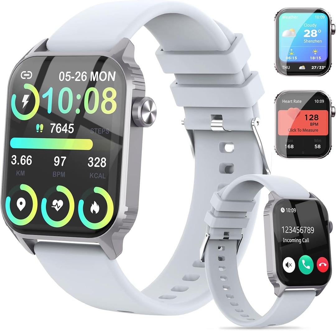 Smart Watch for Men, 120 Sports Modes Smartwatch with 1.83" HD, Alexa Built-in, Heart Rate/Sleep Monitor, IP67 Waterproof, Bluetooth Call & Music Control Fitness Watch for iPhone/Android (Gray)