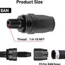 EVIL ENERGY 1/4 NPT Male to 8AN Hose End Fitting Swivel for CPE Braided Hose