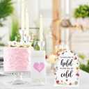 Acrylic Wedding Sign To Have And To Hold In Case You Get Cold Signs for Ceremony Modern Calligraphy Arch Acrylic Table Top Signs for Wedding Reception and Event Party Table Decor (White Wildflowers)