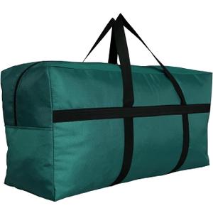 Extra Large Storage Duffle Bag with Zippers and Handles, Big Foldable Duffle Bag for Travel (Green), Size: XX-Large - 42"(L) X 13.5"(W) X 23"(H)