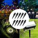 RTNLIT Metal Solar Light Stakes Replacement, Outdoor Ground Spikes for Garden Landscape Yard Pathway Patio Lamp Pole, 0.75 x 5.3 inch (Pack of 10, Black)