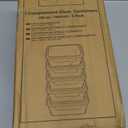 Prep Naturals Glass Meal Prep Containers - Oven, Microwave & Freezer Safe - Leakproof Airtight Glass Storage Containers with Lids - For Food Prep & Lunch - Pack of 5, 36 Oz, Square