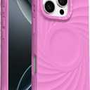 ORNARTO Vortuxe for iPhone 16 Pro Max Case 6.9" | 2X MIL-STD Drop Protection | Compatible with MagSafe | Sleek Aesthetic Liquid Silicone Phone Cover - Peony