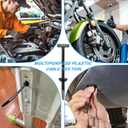 2 x 100pcs Nylon Universal Cable Tie Buckle Black Cable Zip Ties Rivet Self Locking Fastening Zip Strap Plastic Automotive Clips for Bumper, Fenders (100)