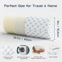 Neck Roll Pillow for Neck Pain Relief - Memory Foam Neck Support Pillow for Bed | Round Neck Pillow for Sleeping, 15.7 * 6 * 6 inch (Cool-Blue)