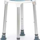 Shower Stool for Inside Shower Swivel Shower Chairs for Seniors Adjustable Round Shower Seat Bath Chair Tool-Free Assembly 5 Adjustable Heights from 19''-21'' Load 350LB (Medium2)