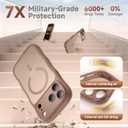 for iPhone 17 Pro Case for Women Girls,Compatible with MagSafe,Camera Control,Full Camera Protection, Cute Wave Magnetic Phone Case for iPhone 17 Pro,Brown