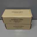 2 x UL Listed 50 Count 5mm Red Led Lights,Outdoor Led String Lights For Garden Tree Decorations,17 Feet Green Wire (Red Color)