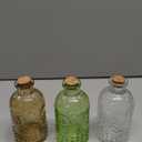 Small Clear Glass Apothecary Diffuser Decorative Bottles Vase Home Decorations Ornaments with Cork Lids ,Spice Container Spell Jars,Wedding Witchcraft Supplies, Set of 3 ,Antique /Vintage Style
