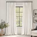 Ivory White Velvet Curtains 84 Inches Long Blackout Thermal Insulated Soundproof Curtain Privacy Room Darkening Curtains Pinch Pleat Window Drapes for Bedroom Living Room 42 x 84 Inch Set of 2