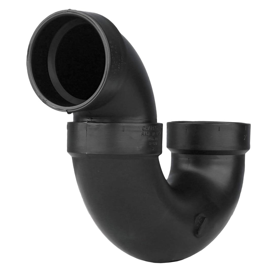 CHARLOTTE PIPE 2 DWV P-Trap with Solvent Weld Joint DWV (Drain, Waste and Vent) (1 Unit Piece) (2 Inch ( EACH qty: 1 ), Black)