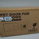 Sliding Cat Door for Window, Fits 22"-28.5" Width Window, 1-Min Install | Aluminum Frame + HD Glass | Weatherproof Design | Magnetic Closure Window Cat Door Insert, Adjustable Pet Door Window for Cats