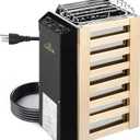 2KW 110V Sauna Heater with Plug, No Need for Wiring, Plug and Play, 100 Cu.Ft. Heated Area, Electric Sauna Heater with 3h Timera and Internal Temperature Control, Suitable for Small Sauna Rooms