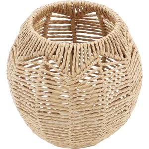 Rattan Lamp Shade Small Boho Shades Replacement - Pendant Sconce Shade Ceiling Fan Light Covers Round Woven Lampshade for Floor Lamps Pendant Light Chandelier Wall Sconces Light Fixture