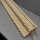 LazBlinds No Drill Cordless Bamboo Roman Shades, 35.5" W × 64" H, Natural