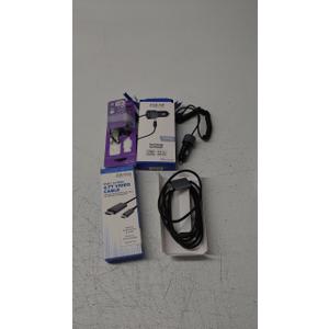 Set of Car Charger, Usb-C Usb-A, 6Ft video Cable