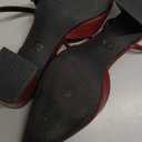 QIY Burgundy Heels for Women Closed Toe Wine Red Pointed Toe Heels for Women Ankle Strap Strappy Slingback Sling Back Short Low Chunky Block Heel Women's Pumps Dress Wedding Shoes Size 11