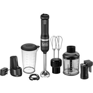 BLACK+DECKER Kitchen Wand Cordless Immersion Blender, 4 in 1 Multi Tool Set, Hand Blender with Charging Dock, Black (BCKM1014K10) BLACK+DECKER Kitchen Wand Cordless Immersion Blender, 4 in 1 Multi Tool Set, Hand Blender with Charging Dock, Black (BCKM1014K10)