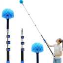 20 Foot Cobweb Duster with Extension Pole 2 PCS, Webster Cobweb Duster for High Ceilings/Corners, Spider Web Brush with Pole for Outdoor & Indoor Web Cleaning, Outdoor Cobweb Brush Kit by MAYKI
