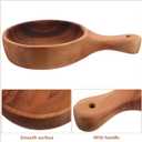 Angoily Wooden Noodle Bowl with Handle Multi-Functional Salad Mixing Bowl for Soup Fruits Cereal and Snacks Compact 1.77 Inch Size for Kitchen and Dining Use