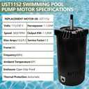 UST1152 Pool Pump Motor with Seal Kit 1.5 HP UP-Rated 56J Frame Pool Pump Replacement Motor Compatible with Hayward Super Max-Flow Northstar Pinnacle Magnum Pump