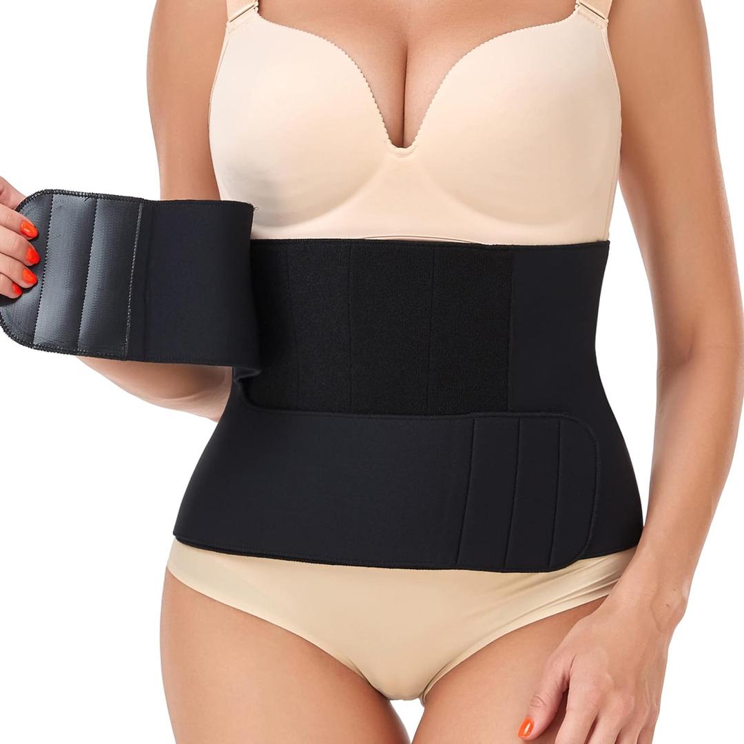 Abdominal Binder Post Surgery Tummy Tuck after Hysterectomy Stomach Waist Compression Wrap (Medium)