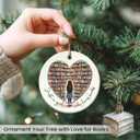 Book Lovers Gifts for Women 2025 - Just A Girl Who Loves Books Christmas Ornaments Christmas Tree Decorations, Book Club Library Christmas Ornament, Book Gifts for Readers Book Lovers Women