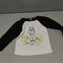 CM C&M WODRO Toddler Baby Boy Girl Easter Shirts Bunny Graphic T-Shirt Raglan Long Sleeve Kids Cute Rabbit Tees Tops (Black, 12-18M)