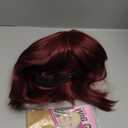 Wine Red Bob Wig With Bangs 12 Inch Burgundy Wig Short Synthetic Fiber Bob Wigs for Women Short Bob Wigs and Halloween Cosplay Wig for Daily Life Colorful Wigs With One Cap (Wine Red)