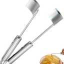 2 Pcs Silver Corn Cob Peeler Stainless Steel Corns Stripper Tool Suspensible Corns on the Cob Remover with Handle Heavy-Duty Corn Cutter Remover Tool Suitable For Home Kitchen