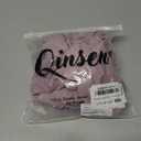 QINSEN Purple Bodysuit for Women Thong Sexy Square Neck Long Sleeve Shirt Tops XS