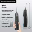 2-1 Oral Clean Kit- Water Dental flosser & Electric Toothbrush Combo- Brushing & Flossing- for Teeth Cleaning and Gum Health (Black)