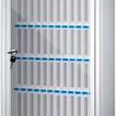 Amylove Cell Phone Locker Cabinet Aluminum Alloy Pocket Chart Storage Locker Box Cabinet Wall-Mounted Cell Phones Storage Box with Handle for Office Classroom Gym(White,72 Slots)