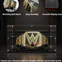 Acrylic Championship Belt Display Case – 3mm Clear Acrylic with Built-in Wrestling Belt Stand, Large 21.8" x 15.9" x 13.2" Showcase Box, Durable Corner-Connector Design – Fits Most Championship Belts