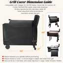 Grill Cover for Traeger Pro 34 780 Series Texas Elite Wood Pellet Replacement Parts BAC380 BAC504 600D Waterproof Outdoor BBQ Covers for Z Grills 700 550 Grilling Accessory