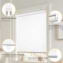 ChrisDowa Cordless Free-Stop 100% Blackout Blinds for Windows, Roller Windows Shades with Thermal Insulated, UV Protection Fabric for Living Room, Office and Home. Easy to Install.White,27" W X 72" H