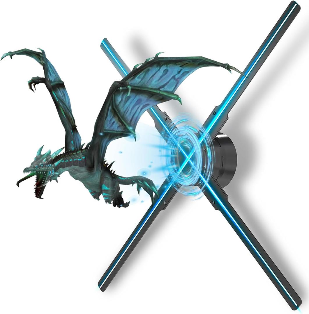 3Dhologramfan, 52cm 3Dhologramfan Projector HD LED Holographic Christmas Tree Advertising Display with Remote Bluetooth WiFi,1500 Video Library for Business,Bar,Halloween Missyou 20.5 Inch