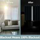 BGment Thermal Insulated 100% Blackout Curtains for Bedroom with Black Liner, Double Layer Full Room Darkening Noise Reducing Grommet Curtain (42 x 63 Inch, Greyish Blue, 2 Panels)