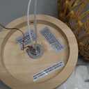 BUXVRCS Rattan Ceiling Light Fixtures,Hand-Woven Boho Flush Mount Light,Handmade Fixtures with Fabric Shade,Farmhouse Fixture for Bedroom Hallway Entryway (Yellow)