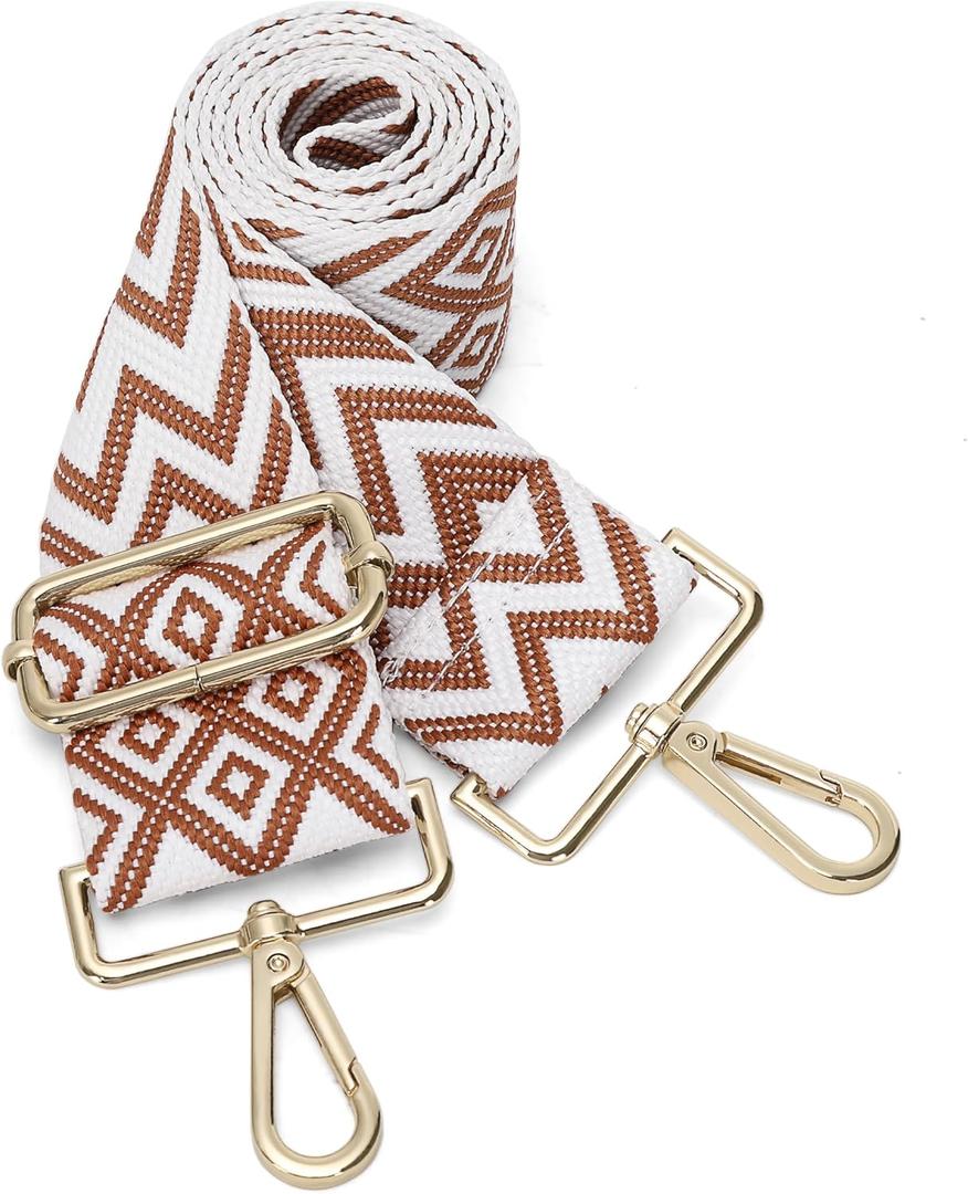 GINJKGO Purse Straps Replacement Crossbody - Crossbody Straps for Purses, Wide Shoulder Strap for Handbags Beige (Wide:2'''')Medium