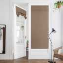 HOMEIDEAS Cappuccino Blackout Door Curtain,Coffee Privacy French Door Curtains, 26 X 68 Inch Room Darkening, Thermal Insulated Tie Up Shades for Bedroom, 1 Panel