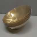 bUCLA 12 Pack Gold Glitter Plastic Serving Bowls - 54 OZ Angled Serving Bowls Disposable for Chip,Candy, Snack,Salad & Fruit - Ideal for Party, Wedding & Thanksgiving