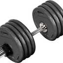 Fitvids Olympic Dumbbells Set & Dumbbells Bar, Loadable for 2-inch weight plates, Adjustable Weight for Strength Training and Fitness Exercises